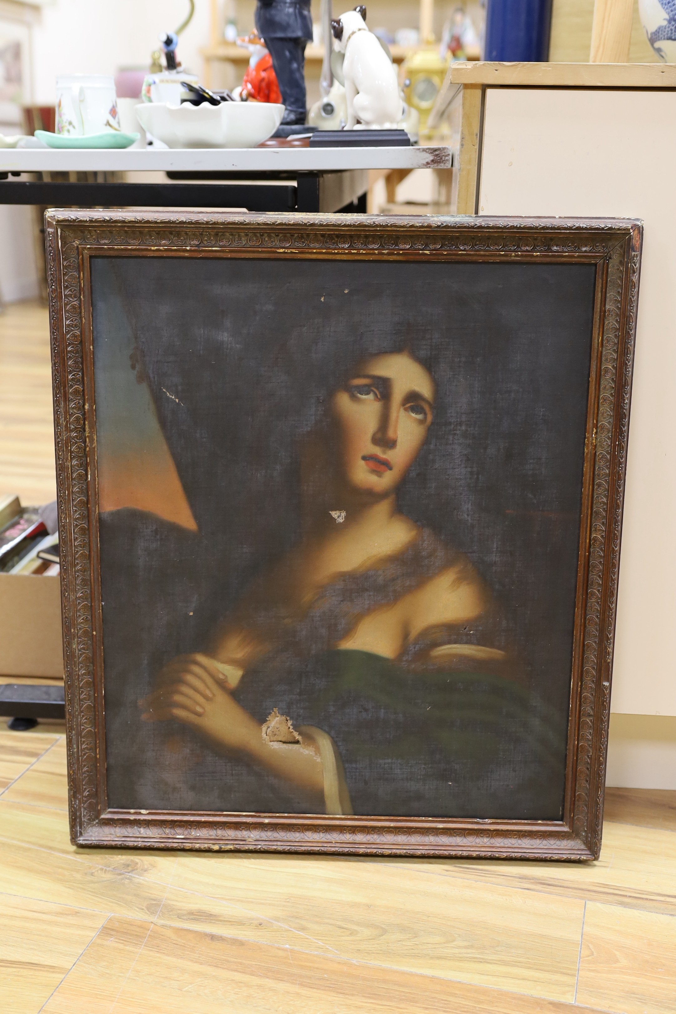 19th century Italian School, oil on canvas, The Penitent Magdalene, 60 x 50cm (a.f.)